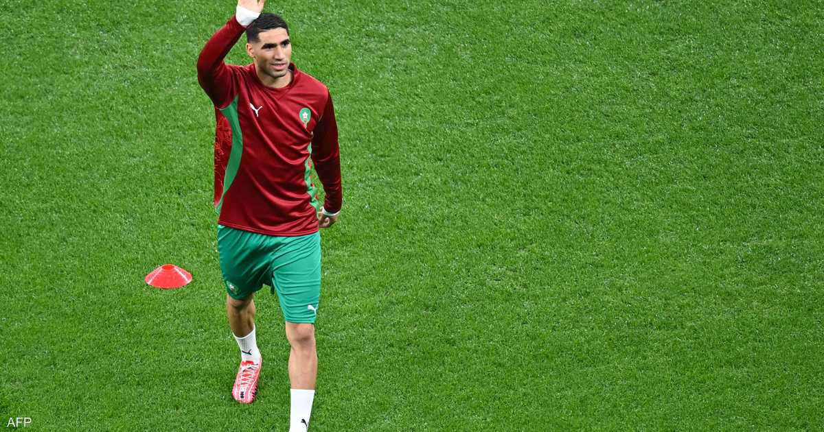 أشرف حكيمي في تدريبات المنتخب المغربي لكأس العالم 2026