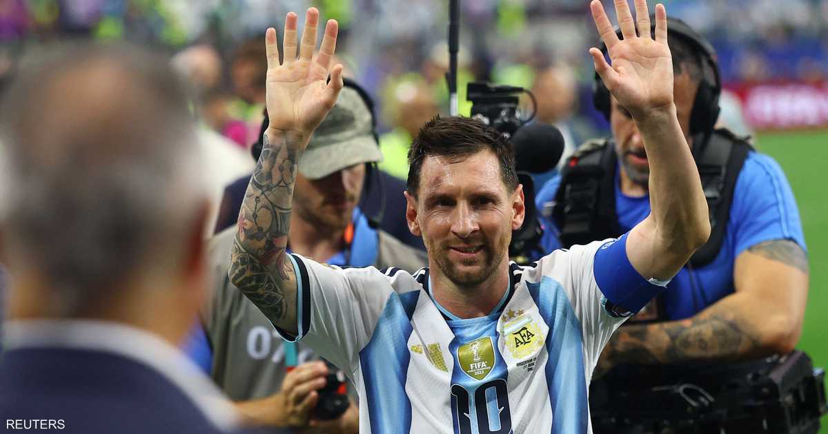 ليونيل ميسي يحتفل بهدف في كأس العالم 2026