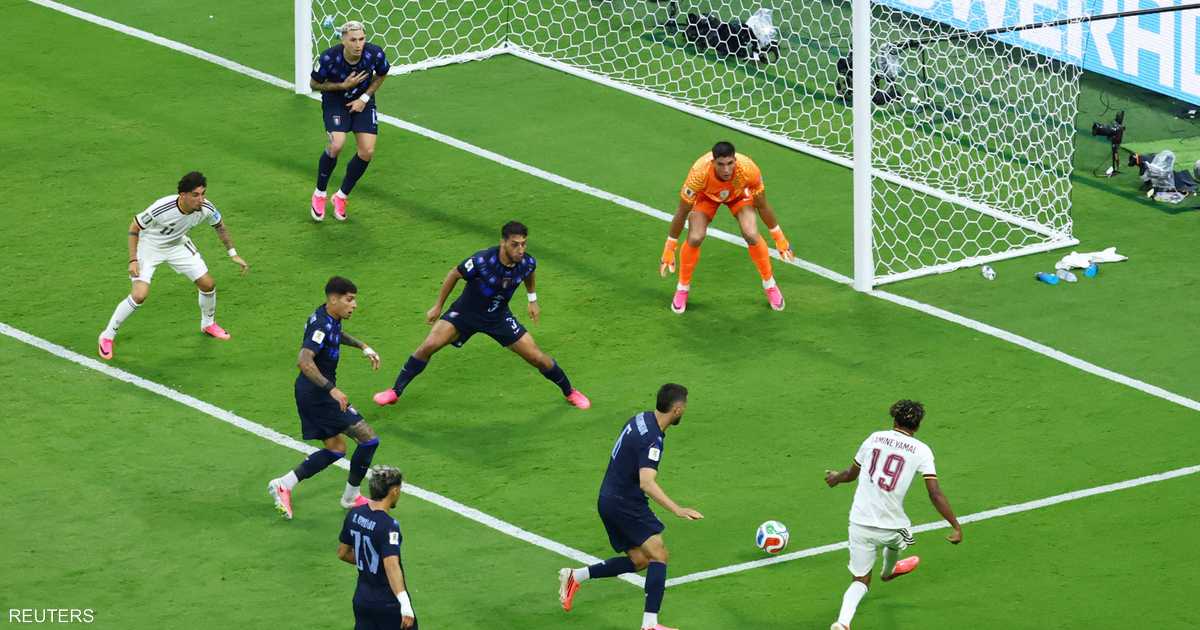 لحظة تسجيل إسبانيا الهدف ضد أوروغواي في كأس العالم 2026