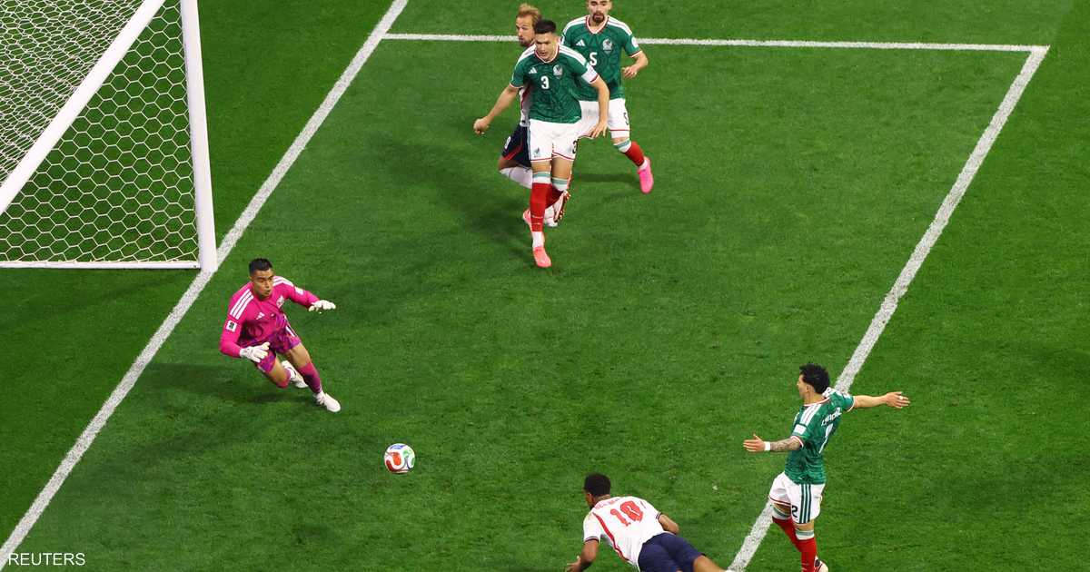 لحظة تسجيل إنجلترا هدفاً في مرمى المكسيك بكأس العالم 2026