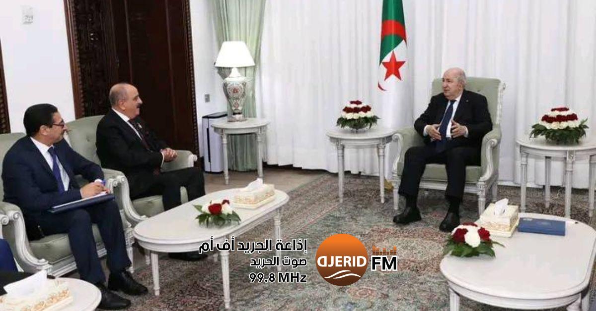 الرئيس الجزائري عبد المجيد تبون يستقبل وزير الخارجية محمد علي النفطي لتعزيز العلاقات الثنائية الرئيس عبد المجيد تبون يستقبل وزير الخارجية محمد علي النفطي