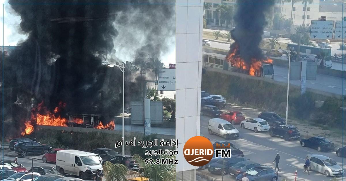 وزارة النقل: غدا تقديم التقرير النهائي حول أسباب اندلاع حريق في حافلة بالعاصمة
