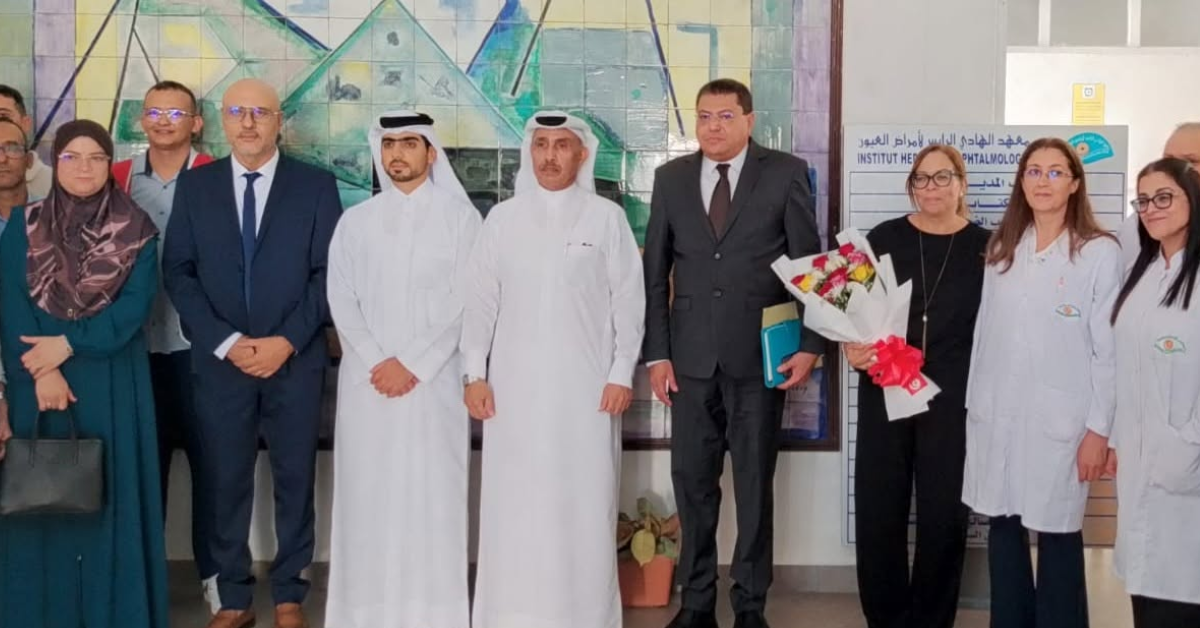 قطر الخيرية ومعهد الهادي الرايس ومستشفى جندوبة يتكفلون بإجراء 200 عملية لإزالة الماء الأبيض