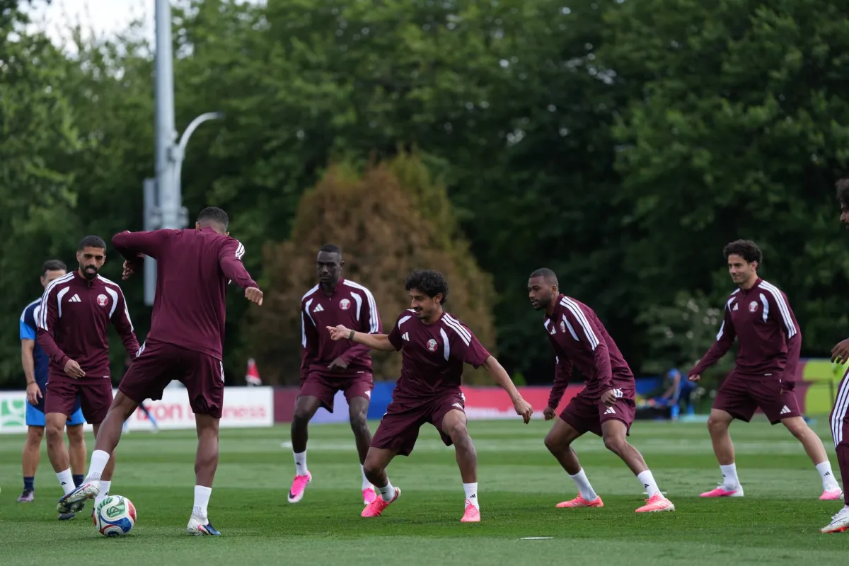 المنتخب القطري في تدريبات كأس العالم 2026 ضد كندا