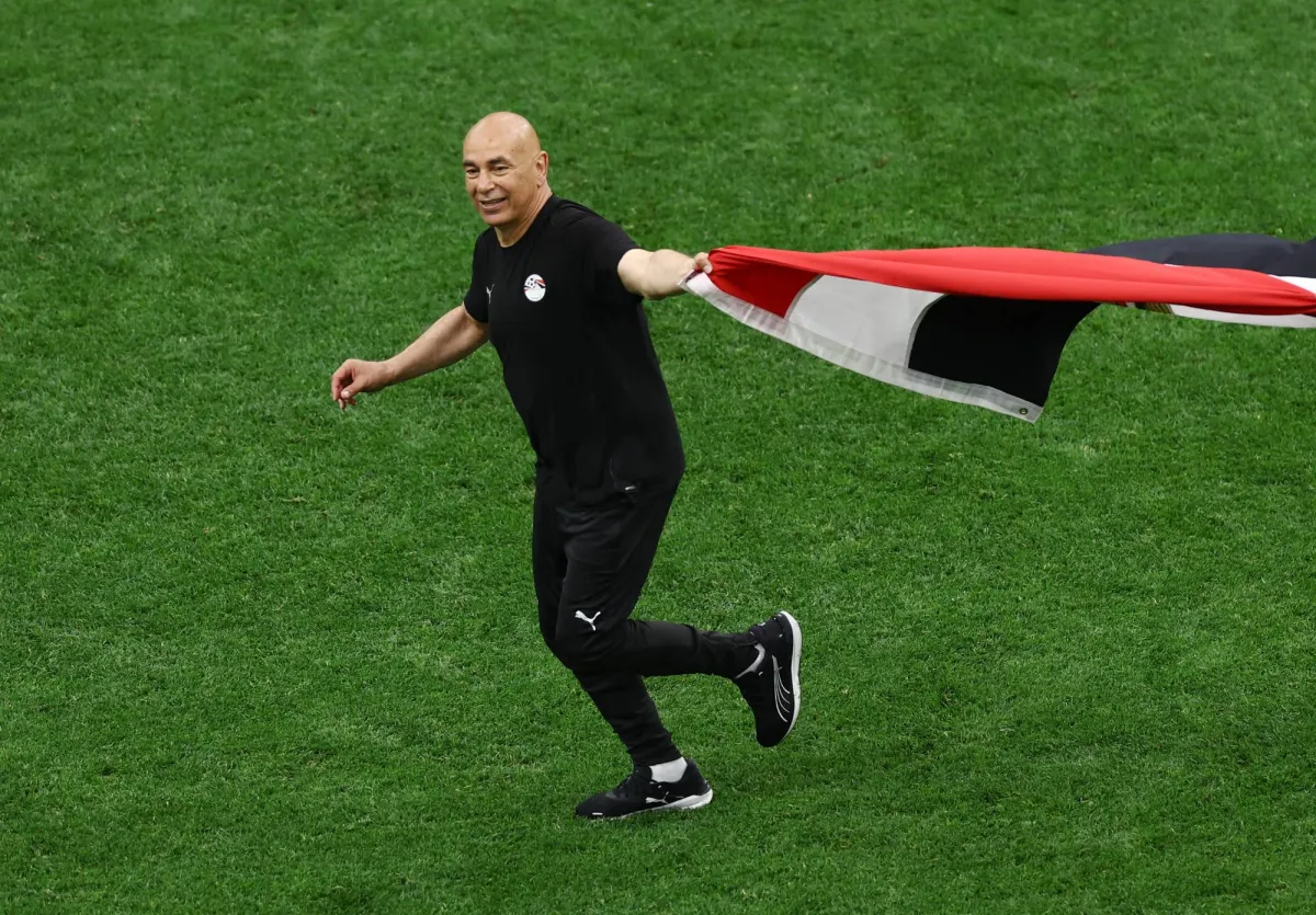 حسام حسن يحتفل بفوز مصر على نيوزيلندا في كأس العالم 2026