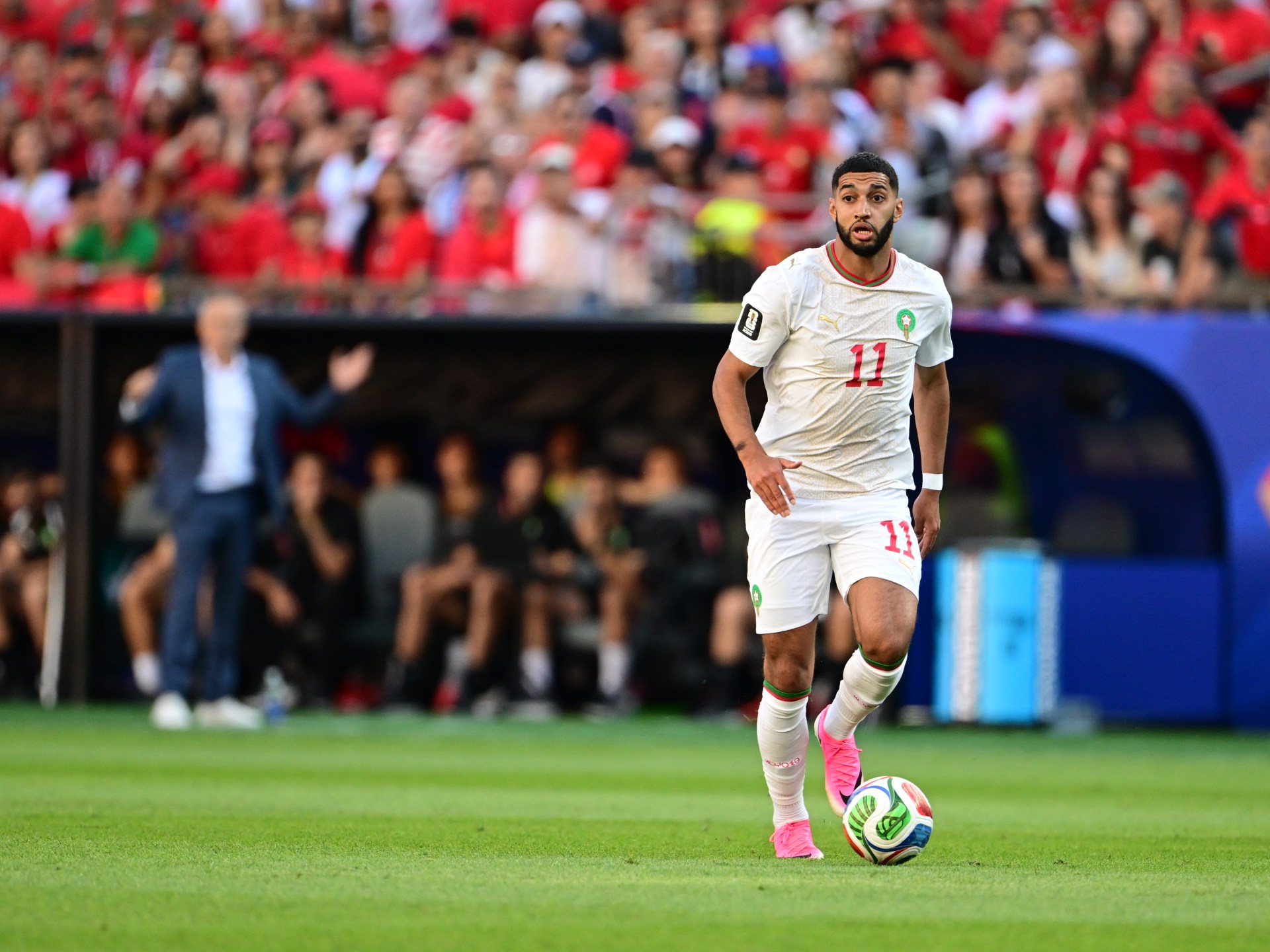 إسماعيل صيباري خلال مباراة المغرب في كأس العالم 2026