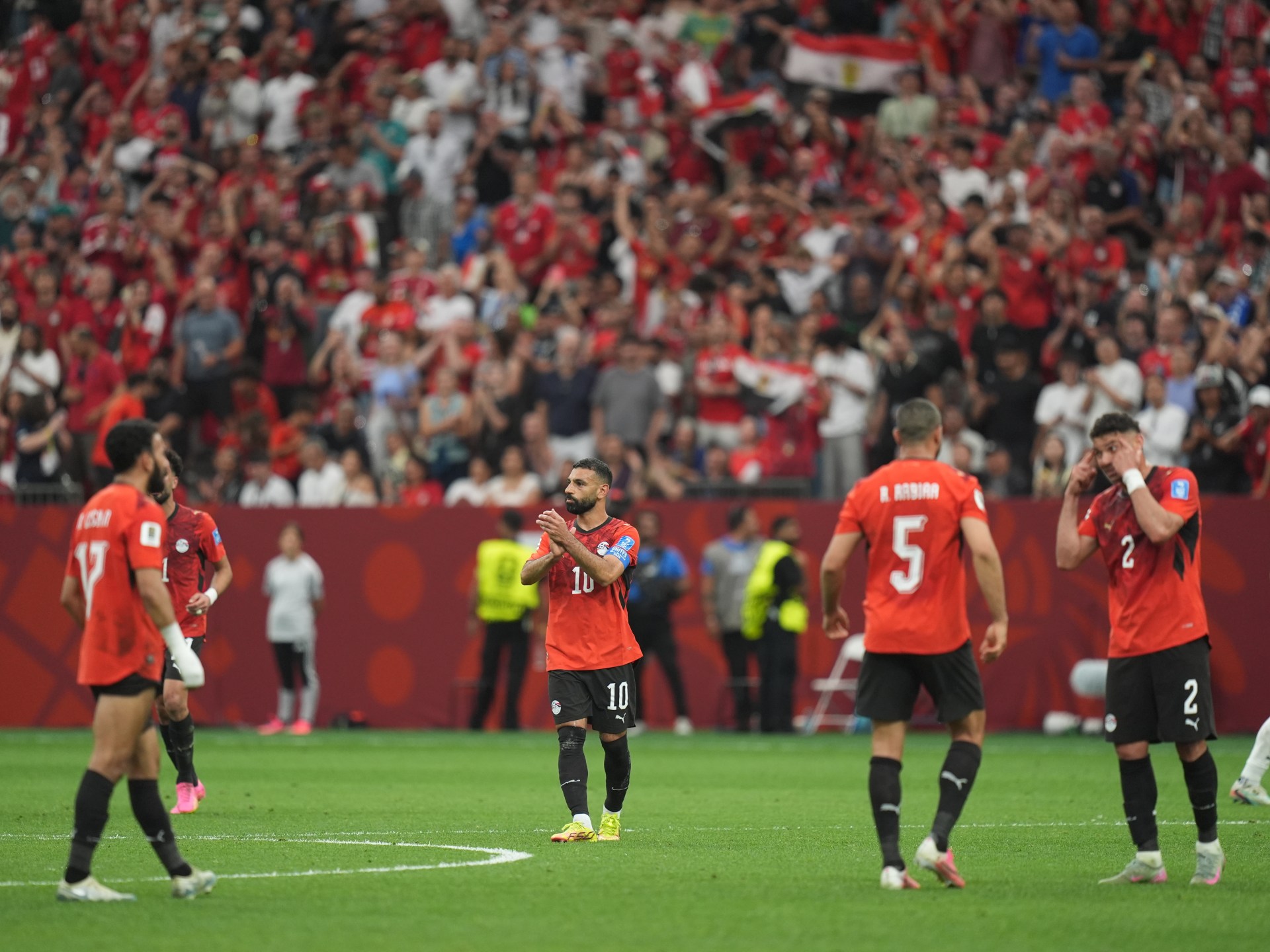 محمد صلاح يحتفل بهدف الفوز التاريخي لمصر في كأس العالم 2026