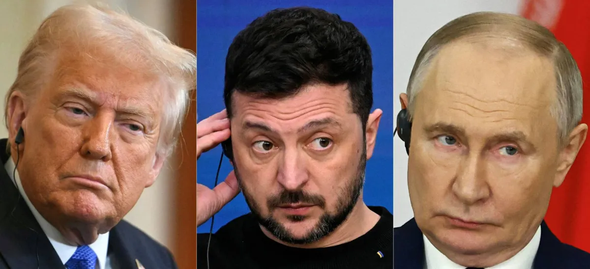 ترمب بين بوتين وزيلينسكي ترمب بين بوتين وزيلينسكي