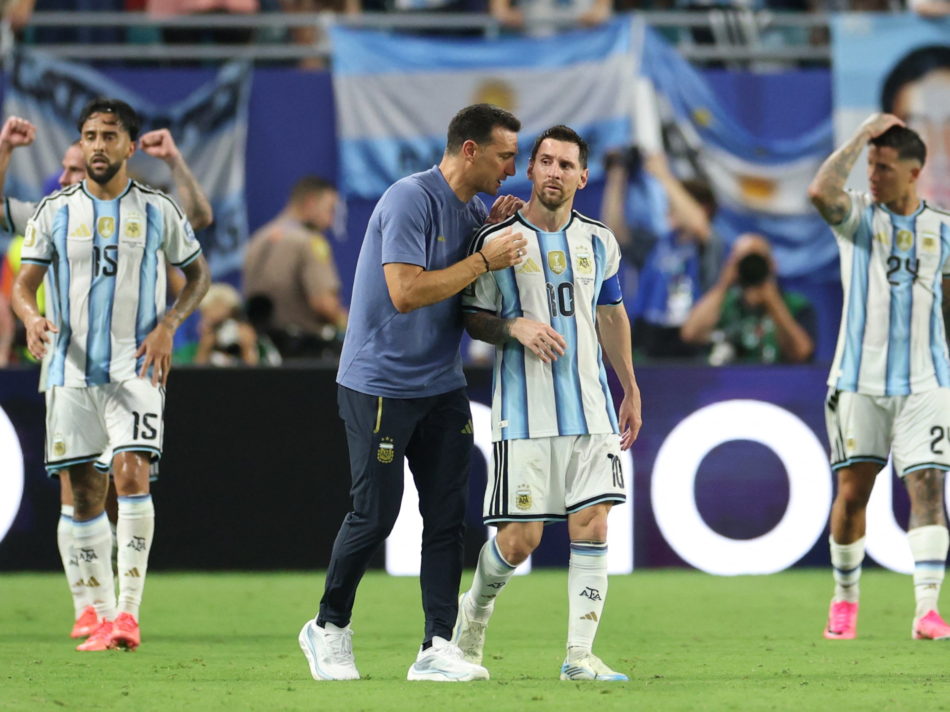 ليونيل ميسي يحتفل بالهدف أمام الرأس الأخضر في كأس العالم 2026