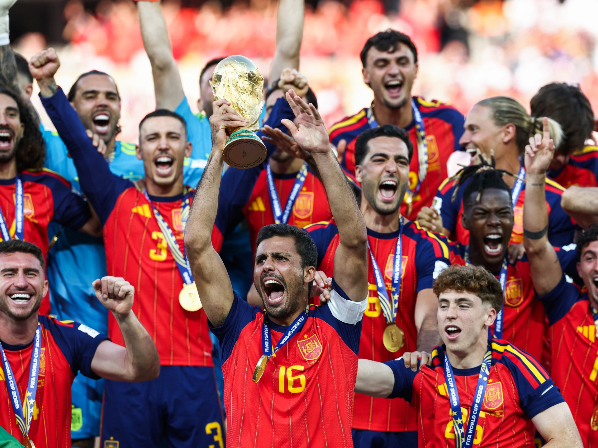 احتفالات فوز إسبانيا بكأس العالم 2026 في العالم العربي