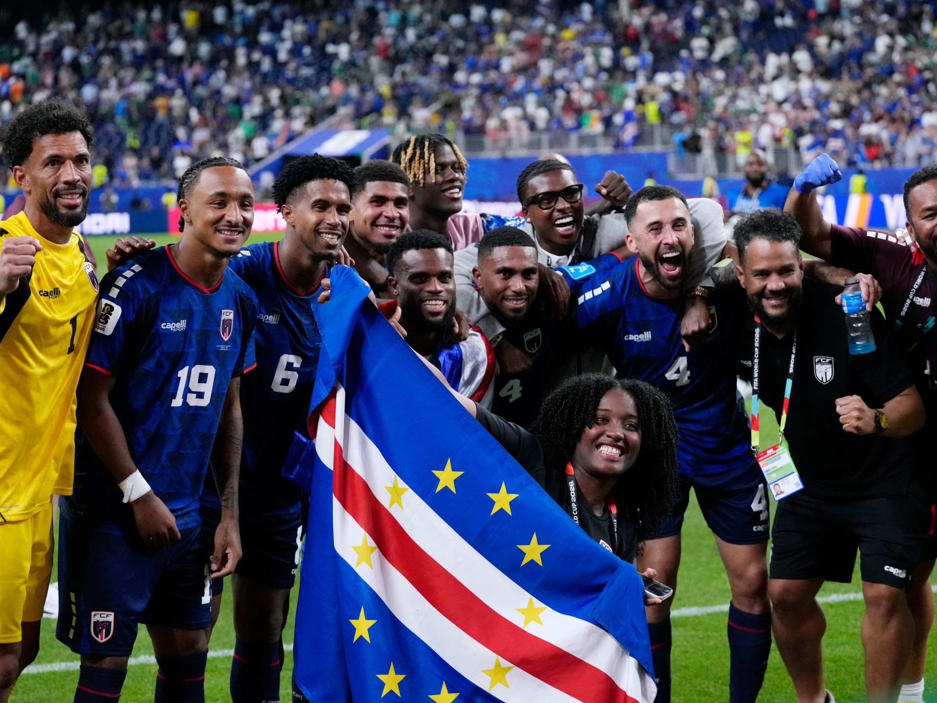 لاعبو كاب فيردي يحتفلون بتأهلهم في كأس العالم 2026