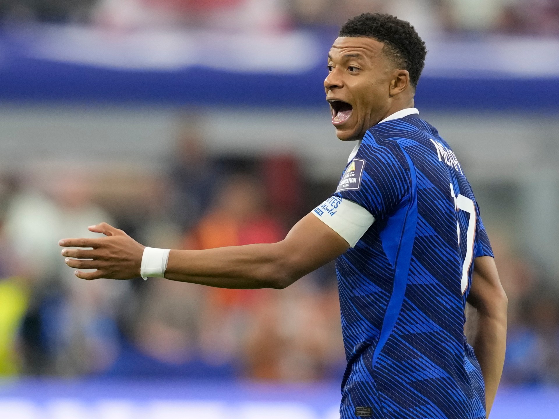 كيليان مبابي يلعب في كأس العالم 2026 مع تعبير قوي