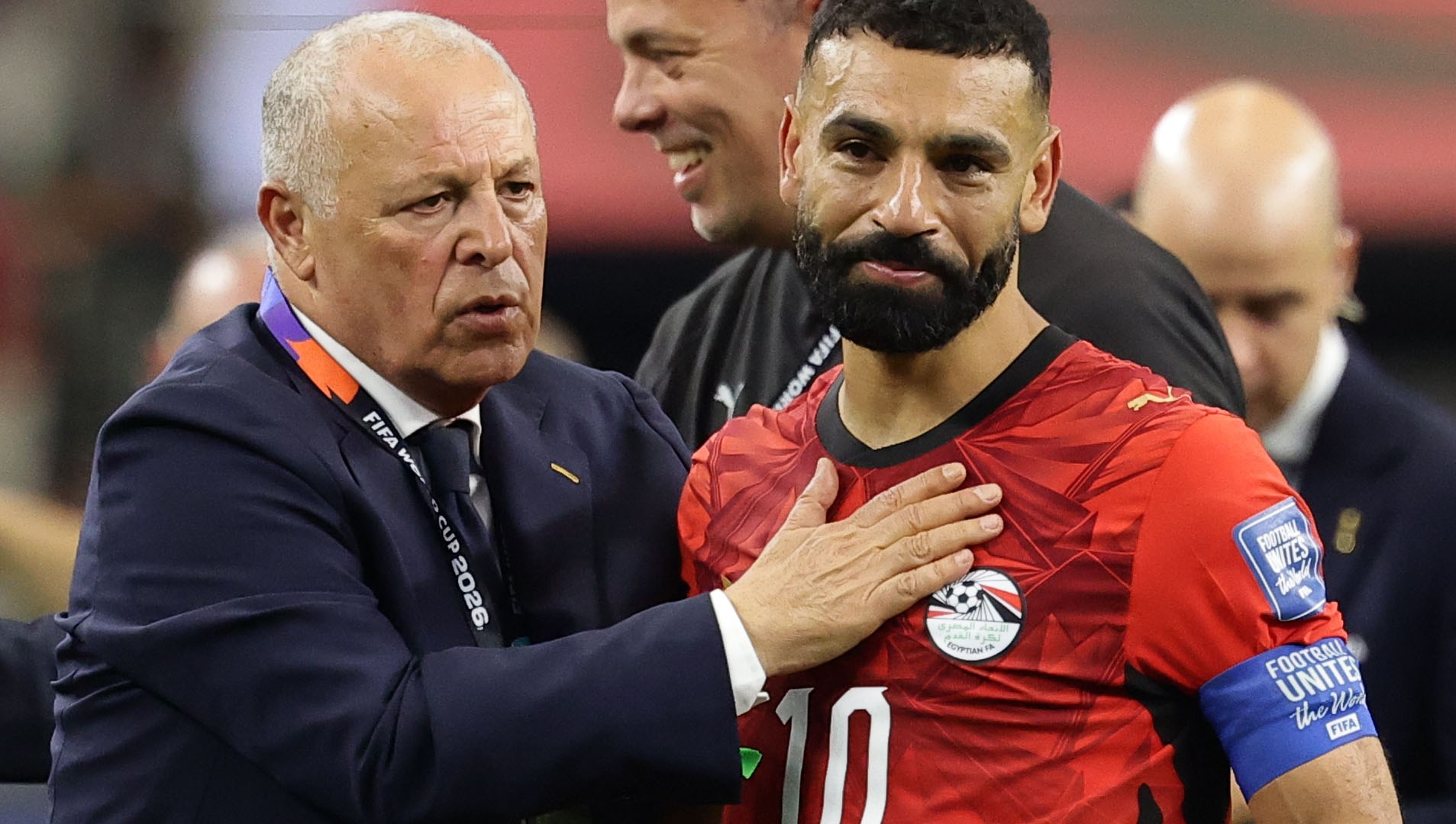 هاني أبو ريدة رئيس اتحاد الكرة المصري خلال كأس العالم 2026