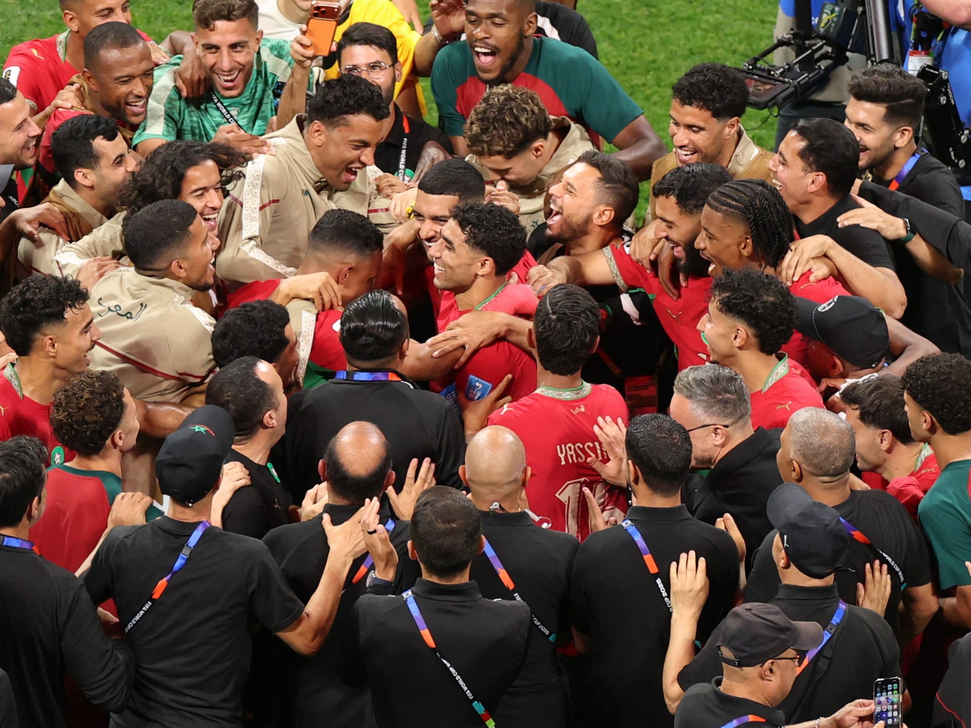منتخب المغرب في كأس العالم 2026 يحتفل بهدف